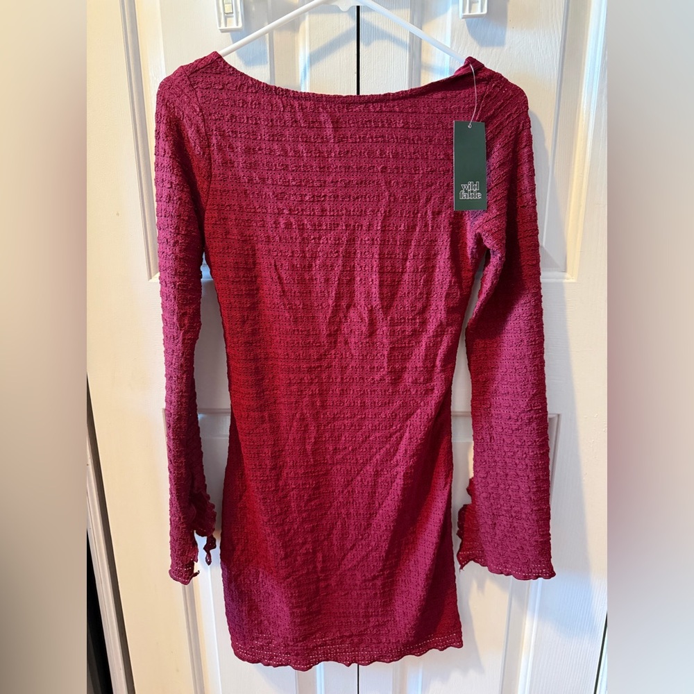 Wild Fable Red Bodycon Long Sleeve Dress Size XXS